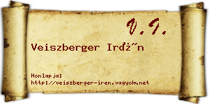 Veiszberger Irén névjegykártya